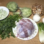 Pulpety cielęce duszone z warzywami i czosnkiem składniki