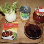 Zupa pomidorowa na ostro z fenkułem i ciecierzycą składniki