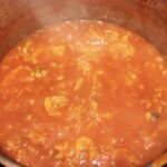 Zupa pomidorowa z lanym ciastem w wersji zimowej