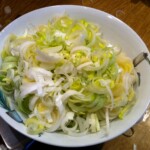 posiekany por w dużej misce