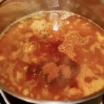 Zupa z porem ciecierzycą i chorizo