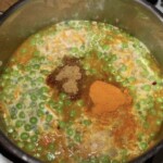 Zupa z soczewicy z groszkiem i harissą