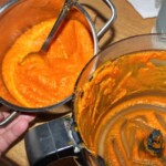 przygotowanie musu z pieczonej dyni w malakserze