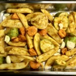 Kotlety pieczone z ziemniakami i fenkułem