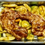 Kotlety pieczone z ziemniakami i fenkułem