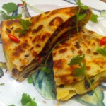 Naleśniki dietetyczne z szynką i pieczarkami