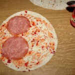 Quesadilla z salami i chilli