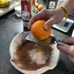 pomarańcza tarta do miski z kakao