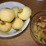 jabłka obrane w misce