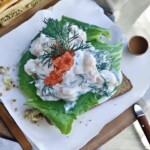 Tosty z krewetkami po szwedzku