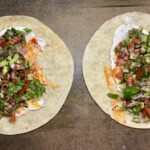 Wrapy z falafelami i warzywami na ostro