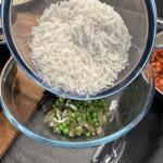 Zapiekanka z ryżem kurczakiem i warzywami