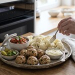 kotleciki z kurczaka mielone z jalapeno podane na talerzu
