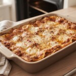 lasagne z mięsem bez beszamelu po upieczeniu